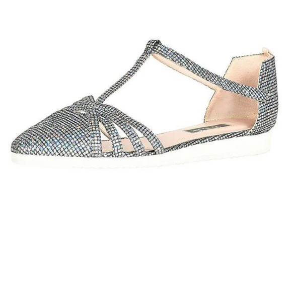 SJP Meteor Silver Scintillate Sandals 36 - Picture 2 of 13